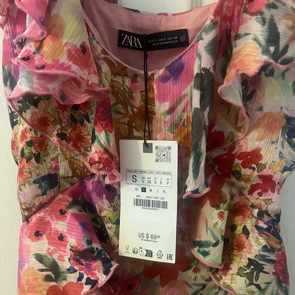 FLORAL PRINT RUFFLED DRESS - Picture 5 of 9